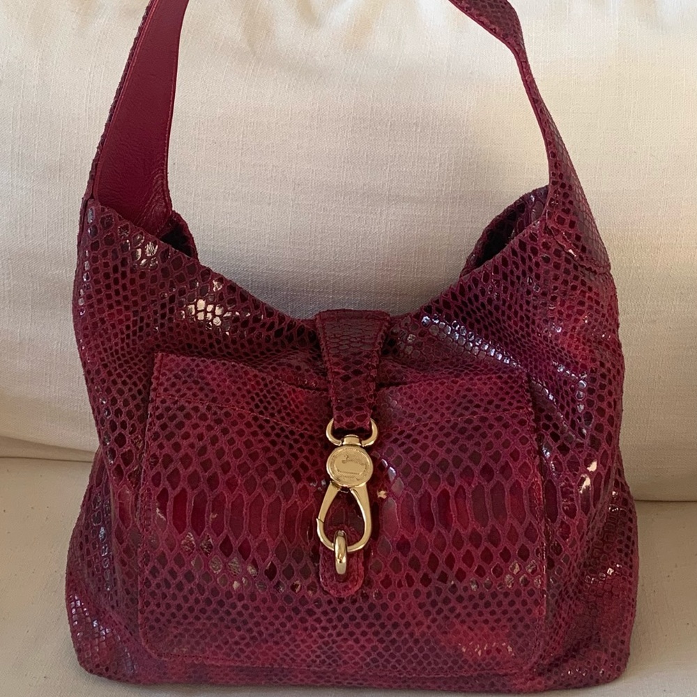 Dooney & Bourke snakeskin hobo shoulder bag